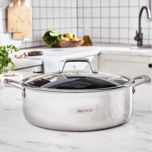 Karaca Plasma Steel 3Ply Yanmaz Yapışmaz Çelik Karnıyarık Tencere 30 cm