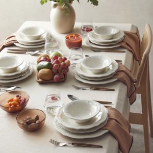 English Home Frezya Porselen Yemek Takımı 24 Parça 6 Kişilik Sarı-Yeşil