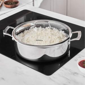 Karaca Plasma Steel 3Ply Yanmaz Yapışmaz Çelik Karnıyarık Tencere 28 cm
