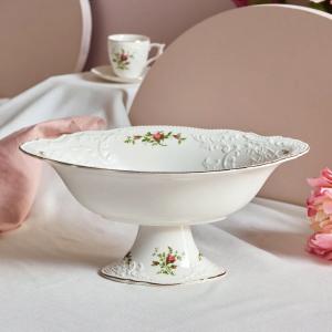 Karaca Vintage Rose Ayaklı Gondol 35 cm Krem