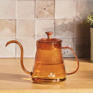 Karaca Martina Borosilikat Cam Coffee Kettle/Kahve Potu Orange 600 ml